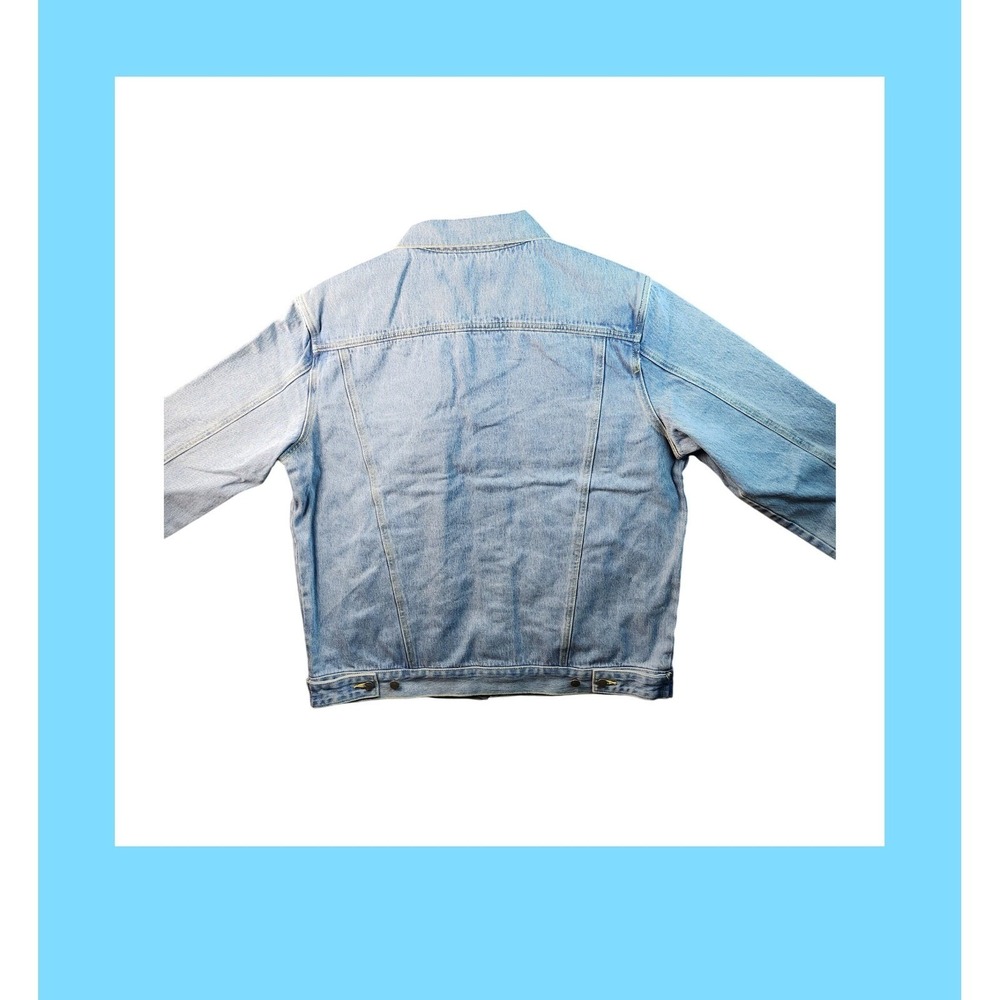Civil Regime Embroidered Denim Trucker Jacket Streetwear -‎ Size Medium - Picture 3 of 16